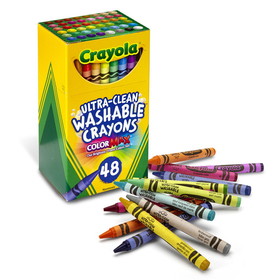 Crayola BIN526948 48 Ct Ultra-Clean Washable Crayons, Regular Size