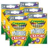Crayola BIN528815-6 Crayola Metallic Crayons 24, Colors (6 PK)