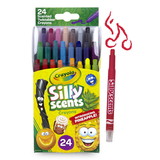 Crayola BIN529624 24Ct Mini Twistables Scent Crayons, Silly Scents