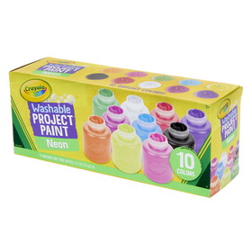 Crayola BIN542390 10 Ct 2Oz Neon Paint Set