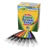 Crayola BIN546203 No Drip Paint Brush Pens 40Ct - Washable