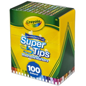 Crayola BIN585100 100 Ct Washable Super Tips Markers
