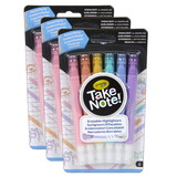 Crayola BIN586556-3 6Ct Take Note Erasable, Highlighters Pastel Party (3 PK)