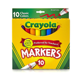 Crayola BIN587722 Crayola Taklon Watercolor 10Ct - Brush Classic Broad Line Markers