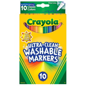 Crayola BIN587852 10Ct Fine Line Color Max Markers, Ultra-Clean Washable