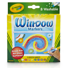 Crayola BIN588165 8Ct Washable Window Markers