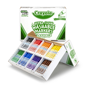 Crayola BIN588200 Washable Markers Classpack 200Ct 8 Colors Conical Tip