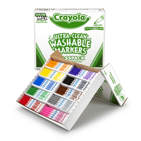 Crayola BIN588211 Washable Classpack 10 Asst Colors 200 Ct Fine Tip