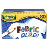 Crayola BIN588215 Fabric Marker 80Ct 10 Color Classpack