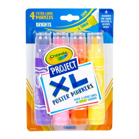 Crayola BIN588358 Project 4Ct Xl Markers Bold & Brite