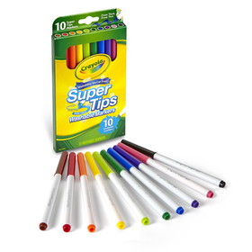 Crayola BIN588610 10 Ct Washable Super Tips Markers