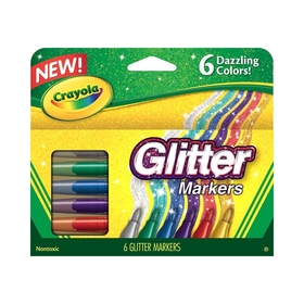 Crayola BIN588629 Crayola Glitter Markers 6 Colors
