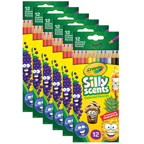 Crayola BIN682112-6 12 Ct Silly Scents Colored, Pencils (6 PK)