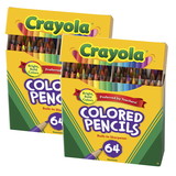 Crayola BIN683364-2 Crayola Colored Pencils 64Ct, Per Bx Half Length (2 BX)