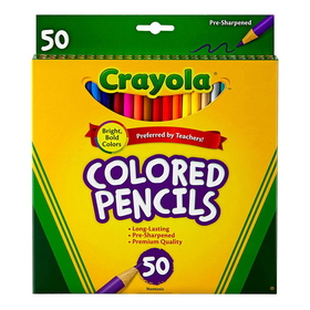 Crayola BIN684050 Crayola Colored Pencils 50Ct Full Length Assorted Colors Peggable
