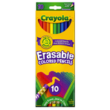 Crayola BIN684410 Erasable Colored Pencils 10 Color Set