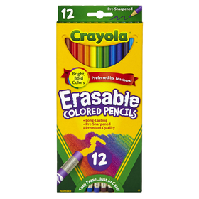 Crayola BIN684412 Erasable Colored Pencils 12 Ct