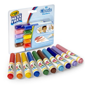 Crayola BIN752471 10Ct Color Wonder Mini Markers, Classic Colors Washable