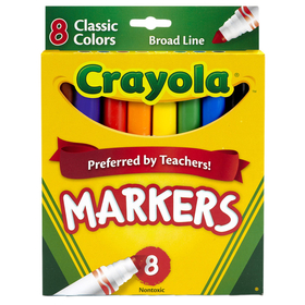 Crayola BIN7708 Original Coloring Markers 8 Color