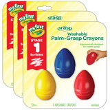 Crayola BIN811450-3 Washable Palmgrasp Crayons, 3 Per Pack My First Crayola (3 PK)