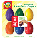 Crayola BIN811451 Washable Palmgrasp Crayons 6 Pk