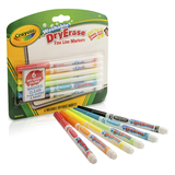 Crayola BIN985906 Crayola 6 Color Washable Dry Erase Markers