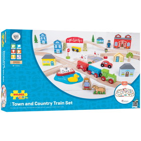 Bigjigs Toys BJT015 Rail Town & Country Train Set