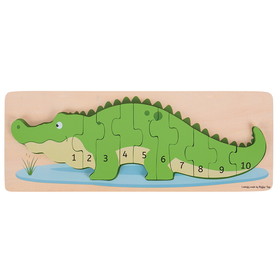 Bigjigs Toys BJTBJ029 Crocodile Number Puzzle