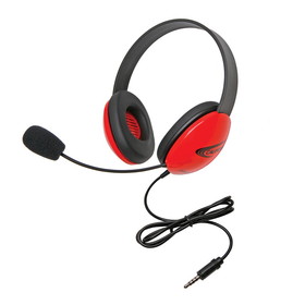 Califone CAF2800RDT Headsets W/ Single 35Mm Plugs Red, Listening 1St