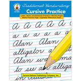 Carson-Dellosa CD-0888 Traditional Handwriting Cursive Practice Book