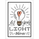 Schoolgirl Style CD-106049 Let Your Light Shine Poster, Simply Stylish