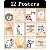 Schoolgirl Style CD-106057 Mini Posters Simpl Safari Postr Set