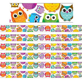 Carson Dellosa Education CD-108176-6 Colorful Owls Border (6 PK)