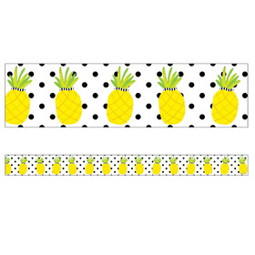 Schoolgirl Style CD-108388 Tropical Pineappls Straight Borders, Simply Stylish