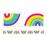 Carson Dellosa Education CD-108432 Rainbows Straight Borders, Kind Vibes