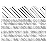 Carson Dellosa Education CD-108434-6 Black & White Stripes, Scallopd Trim Kind Vibes (6 PK)