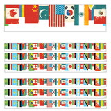 Carson Dellosa Education CD-108441-6 Flags Straight Borders, All Are Welcome (6 PK)