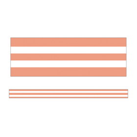 Schoolgirl Style CD-108442 Coral & White Stripes Straight Trim, Simply Stylish