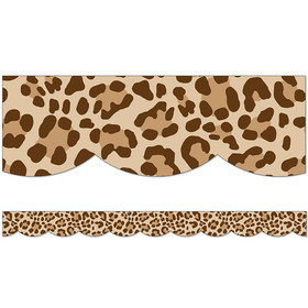 Schoolgirl Style CD-108461 Simply Safari Leopard Scallop Bordr