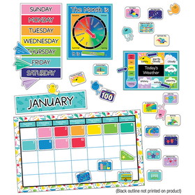 Carson Dellosa Education CD-110551 Happy Place Calendar Bulletin Set
