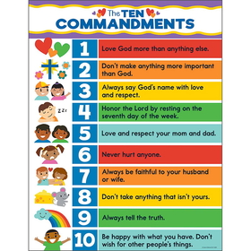 Carson-Dellosa CD-114289 Ten Commandments Chart