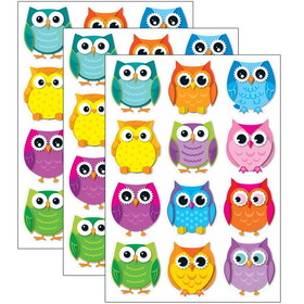 Carson Dellosa Education CD-120107-3 Colorful Owls Cut Outs 36, Per Pk (3 PK)