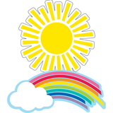 Carson-Dellosa CD-120558 Rainbows & Suns Cut-Outs Hello Sunshine