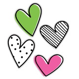Carson Dellosa Education CD-120615 Jumbo Doodle Hearts Cut Outs, Kind Vibes
