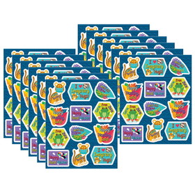 Carson Dellosa Education CD-168303-12 Germ Busters Shape Stickers, One World (12 PK)