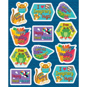 Carson Dellosa Education CD-168303 Germ Busters Shape Stickers, One World