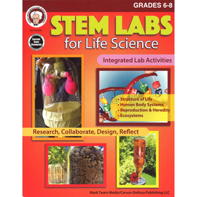 Carson-Dellosa CD-404261 Stem Labs Life Science Book Gr 6-8