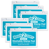 Ready 2 Learn CE-10048-6 Washable Stamp Pad Turquoise (6 EA)