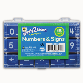 Center Enterprises CE-6841 Manuscript Numbers Stamp Set 1 - Numbers Signs