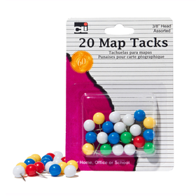 Charles Leonard CHL21238 Map Tacks Pack Of 20